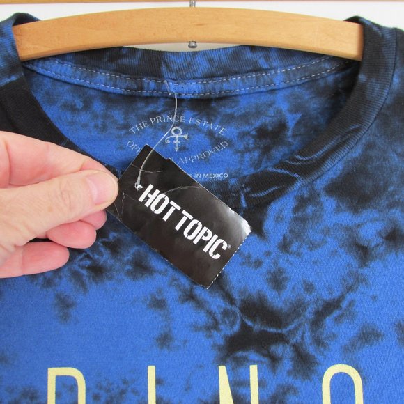 Prince For You Hot Topic Men’s Tie-Dye Blue/Black Rock Band T-Shirt Size Large - Picture 3 of 5